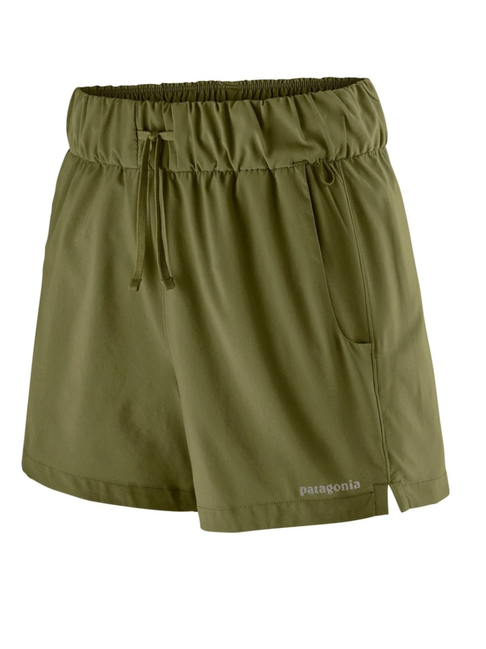 Patagonia Breathable Women’s Terrebonne Caper Green Drawstring Athletic Shorts M